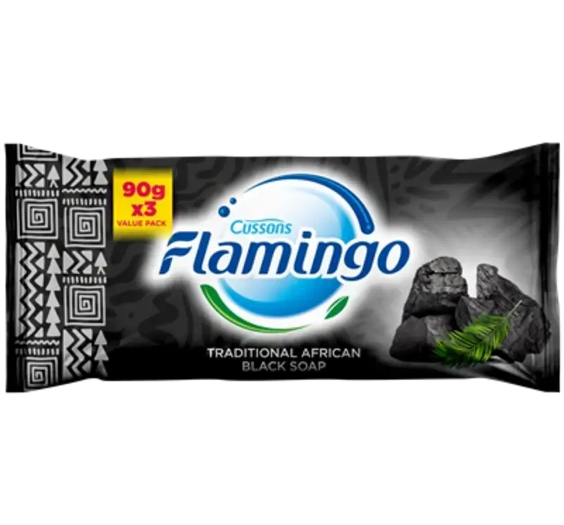 Flamingo Soap Traditional Black 90 g 3 Pieces